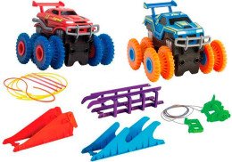 Канатный трек монстр-трак - Monster Truk - Trix Trux (2 машинки + трамплины)